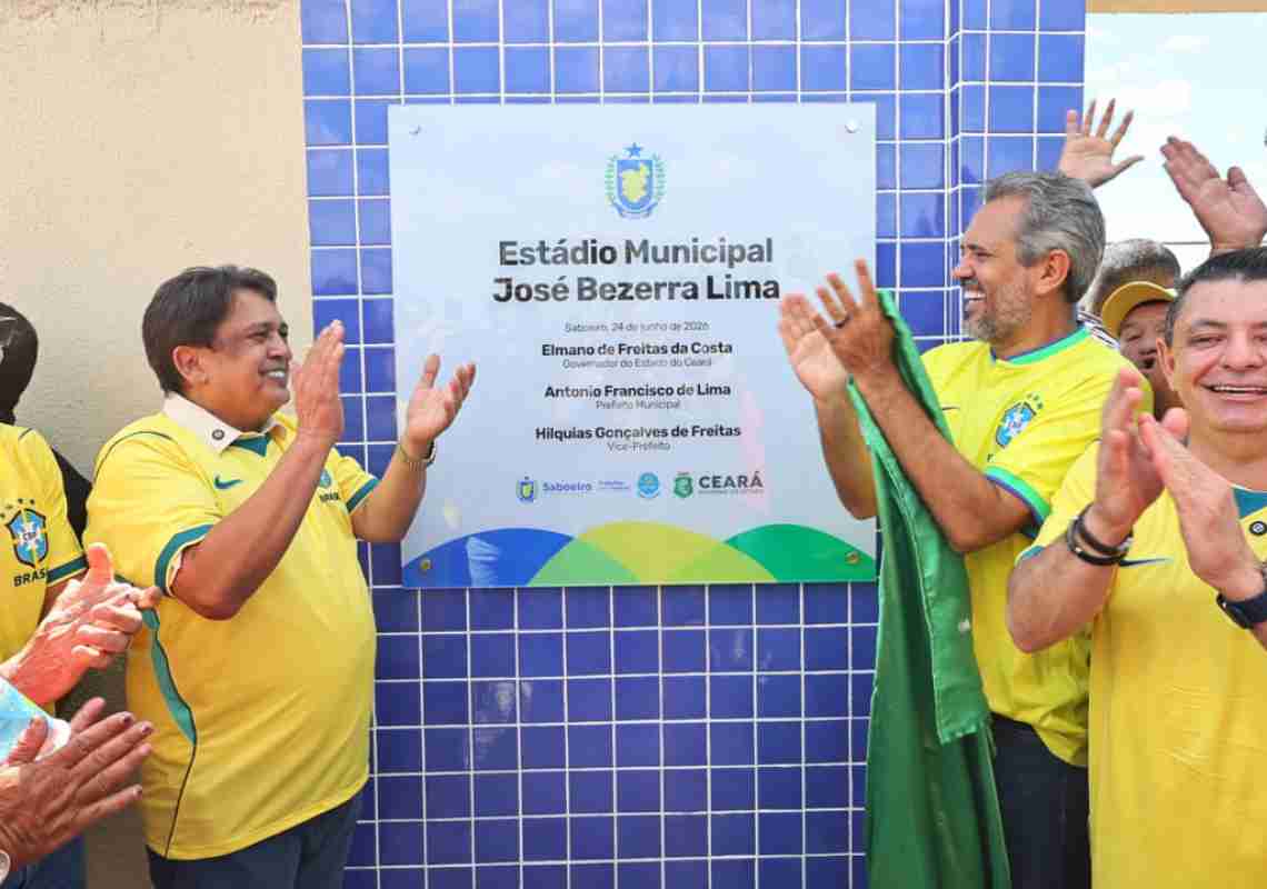 Saboeiro inaugura Estádio Bezerra Lima e celebra avanço no esporte local